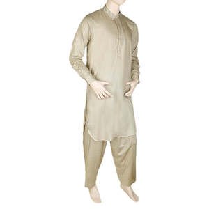 Kameez Shalwar para Hombre - Bordado - Color Caqui - Product Image 1