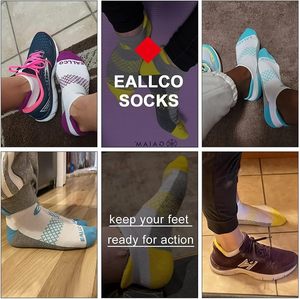 เซ็ตถุงเท้ารัดข้อเท้า6คู่สำหรับสตรีประกอบด้วยพื้นรองเท้าและแถบกันกระแทกที่ทำจากโพลีเอสเตอร์97% และสแปนเด็กซ์3% - Product Image 6