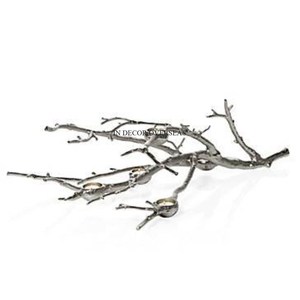 Dernier modèle Arrivée Premium Qualité Métal Argent Brillant Miroir Poli Antler Designer Bougeoir Accessoires d'éclairage - Product Image 4