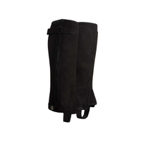 Nouvel Arrivage Demi-chaps pour homme en cuir pleine fleur, imperméables, résistants aux éclaboussures, respirants et durables, avec guêtres Amara côtelées