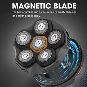 Afeitadora Eléctrica Inalámbrica USB-C para Hombre, Cabezal Rotatorio, IPX7, Opciones de Cuchillas Dobles y Triples, Solo para Rostro, Cuchillas de Repuesto Lavables - Product Image 4