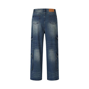 Nueva venta al por mayor de cintura alta sin rasgar Skinny rasgado lavado estiramiento Patchwork Jeans pantalones para hombres recubierto Denim Jeans Pant - Product Image 2