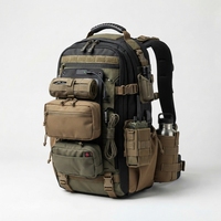 Sac à dos tactique à grande capacité avec charge solaire, port USB, fermeture éclair, en polyester, pour la randonnée, le camping, le trekking, les voyages en plein air