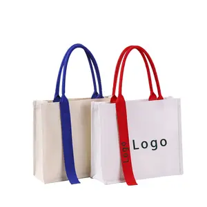 Heat Custom Embroidered And Canvas Handbag For Women Sturdy Tote Bag For Shopping