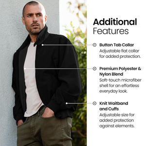 Chaqueta cortavientos Softshell para hombre personalizable, a prueba de viento, duradera, tiras reflectantes, OEM/ODM disponible - Product Image 4