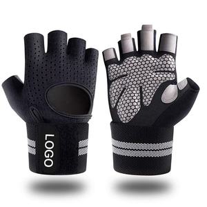 Guantes de cuero de medio dedo a precio barato para ejercicio, culturismo y entrenamiento para uso en Gimnasio Deportivo - Product Image 6