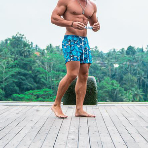 Short de bain imprimé par sublimation de haute qualité Design personnalisé Short en polyester pour hommes Short de bain à séchage rapide pour hommes - Product Image 2