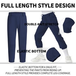 OEM/ODM Custom Baseball Trousers for Men Youth Sports Uniform Pants Breathable Stretch Athletic Softball Joggers with Pockets - Product Image 2