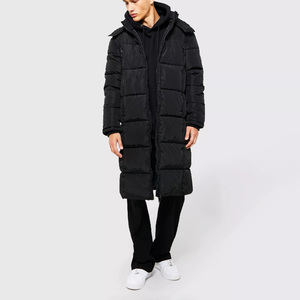 Men's Heavyweight Warm <b>Long</b> Jacket Custom Design Hooded X-<b>Long</b> Winters Wear High Quality <b>Canvas</b> New Arrival Hot Selling Casual - Product Image 1