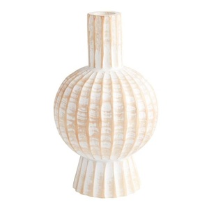 Juego de 2 floreros de madera de mango para el hogar, cocina, oficina, decoración interior, precio de fábrica, tema de vacaciones de Navidad - Product Image 2