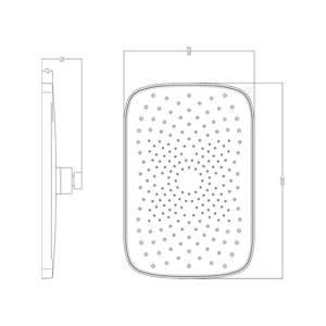 HERA Rainshower System with Single-lever Shower Mixer <b>Set</b> 8303 Gun Metal <b>Square</b> Rain Shower Head - Product Image 2