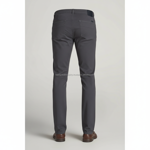 Pantalon Chino Homme Tendance en Toile Marron Légère Coupe Slim Taille Mi-Haute – Design Minimaliste Idéal pour l'Été - Product Image 6