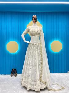 Lehenga choli georgette ลำดับหนัก lehenga choli คอลเลกชันเครื่องแต่งกายของบุคคล - Product Image 4