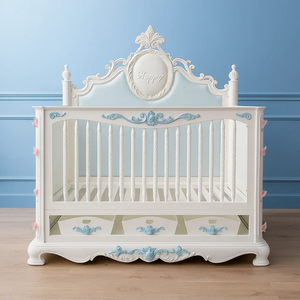 CAMA CUNA MOBILIARIO GUERRERO CAOBA TALLADA HECHO A MANO DE INDONESIA - Product Image 1