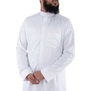 พรีเมี่ยม thobe Grey หรูหราเครื่องแต่งกายอาหรับแบบดั้งเดิม jubba นุ่มและระบายอากาศได้ดีทันสมัย - Product Image 3