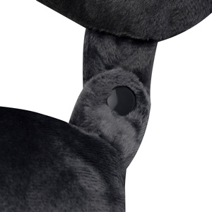 Protege Microfiber Travel <b>Neck</b> <b>Pillow</b>, 100% Polyester Fleece Knit, Black, One Size Not Using Latex - Product Image 6