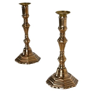 Bougeoir décoratif de table en or plaqué, finition antique, bougeoir, support de bougie, décoration de table à domicile, support de bougie pilier - Product Image 2