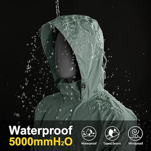 Chubasquero con cierre de cremallera grueso Abrigo largo con capucha para exteriores Chubasquero fino para adultos fabricado por Dress Sports - Product Image 4