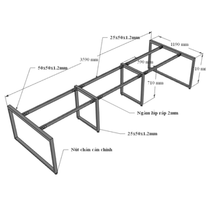 HBRT031 Mesa Minimalista para 6 Personas, 120x360cm, Rectangular, Patas de Acero, Requiere Ensamblaje, para Uso en Dormitorio, Incluye - Product Image 6
