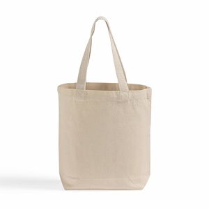 กระเป๋าผ้าแคนวาสขนาด 12 นิ้ว ความจุเยอะ ปิดด้วยซิป พร้อมโลโก้ปรับแต่งได้ ลายสีพื้น - Product Image 1