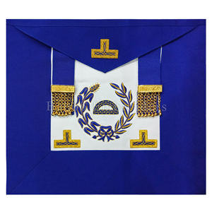 MASONIC REGALIA CRAFT GRAND DESVESTIDO DELANTAL PARA SECRETARIA-LOGOTIPO BORDADO A MANO DELANTAL DE CALIDAD FINA - Product Image 4