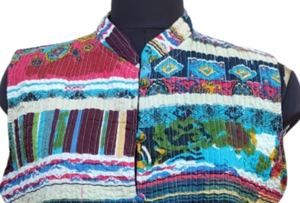 Veste en coton matelassé pour femme sans manches nouveau imprimé pour automne printemps été porter - Product Image 2