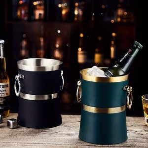 Cubetera de Acero Inoxidable de Lujo con Asas Dobles, Cuerpo Aislado, Elegante, Esencial para Bares, Fiestas, Hogar y Regalos - Product Image 1