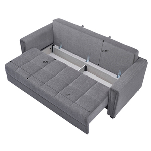 Sofá cama de terciopelo multifunción moderno, cama plegable de tres asientos, marco de madera para comedor, dormitorio, centro comercial, cocina, sala de estar al aire libre - Product Image 5