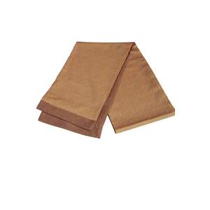 Écharpe double face en laine à motifs marguerites bleu et blanc jaune moutarde - Product Image 2