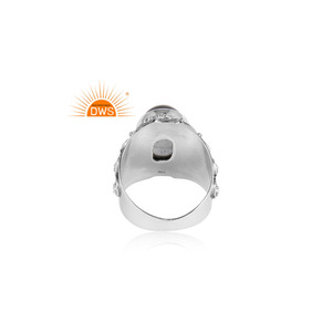 Best Selling Oxidized Sterling Silver Natural Crystal Quartz Gemstone <b>Statement</b> <b>Ring</b> Custom Jewelry <b>for</b> <b>Women</b> Gift <b>for</b> Her - Product Image 2
