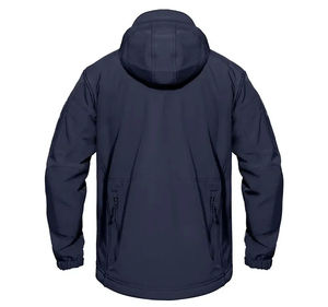 Nuevo diseño personalizado impermeable al aire libre rompevientos chaqueta de media cremallera con capucha poliéster Nylon Moto senderismo Casual chaqueta para hombre - Product Image 3