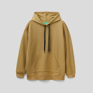 Sweat à capuche d'hiver léger de haute qualité pour femmes, impression de logo personnalisée, nouveau design, vêtements de rue décontractés, respirant, uni, teint - Product Image 5