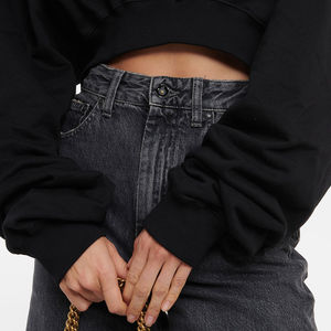 Sudadera con Capucha Extra Grande para Mujer, de Punto Gris, Transpirable, con Cierre, Mangas Largas y Bolsillos, Estilo Informal, Invierno 2026 - Product Image 4