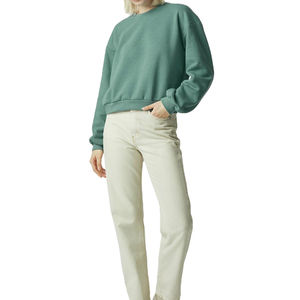 Women's 100% Cotton Oversized Crew Neck Hoodie Breathable Anti-Shrink <b>Ladies</b> casual Winter Pullover <b>Sweatshirt</b> <b>Long</b> Autumn Wear - Product Image 3