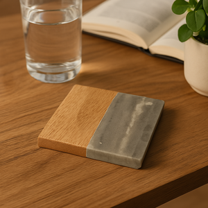 Marble Wood Coaster Multiple Cup Holder Tabletop <b>Protection</b> and Kitchen Accessories acacia wooden coaster for dining <b>table</b> decor - Product Image 5