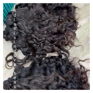 ผมต่อจากผมมนุษย์หยิกธรรมชาติแท้มัดสองชั้นนุ่มฟู - Product Image 1