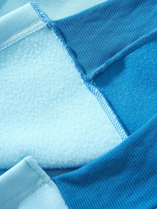 Recién llegado, ropa de abrigo informal de talla grande para mujer, sudadera de retazos multicolor con bloque de Color bordado y técnica de estampado - Product Image 3