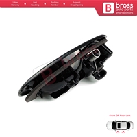 Poignée de porte intérieure gauche BDP79, couleur chrome, type tige, pour Clio 2, Scenic, Megane 1, Trafic, Master 2, Mascott, Logan 1, Movano, Vivaro A