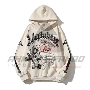 Sudaderas con capucha para hombre y mujer de otoño e invierno Transfronterizas Europeas americanas 100% algodón jersey de manga larga transpirable a prueba de viento sólido - Product Image 2