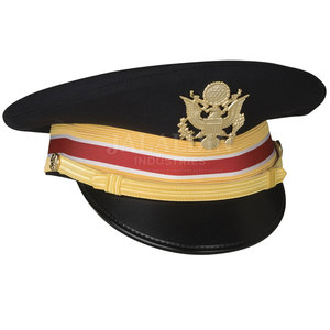 Fournisseur de casquettes de cérémonie personnalisées en gros pour le chef adjoint de la police, casquette marine, extérieur, 100% coton respirant, unisexe, quatre saisons - Product Image 1