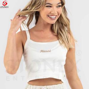 Débardeur en polyester à couleurs mode personnalisable pour femme Débardeur Pastel Sublimation Lady Scrunch Débardeurs à dos - Product Image 5