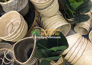 Eco Friendly and Natural Seagrass Basket/ Storage Seagrass Basket/ Seagrass <b>Belly</b> Basket Made in Vietnam - Product Image 2