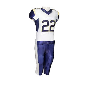 Ensembles d'uniformes de football américain en polyester, vêtements de sport avec design personnalisé, manches courtes, respirants, séchage rapide - Product Image 4