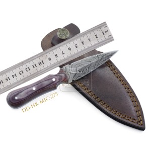 มีด DD-HK-MIC-275สำหรับล่าสัตว์กลางแจ้งทำด้วยมือมี192ชั้นสแตนเลสดามัสกัสจับ Micarta สำหรับ bushcraft - Product Image 1