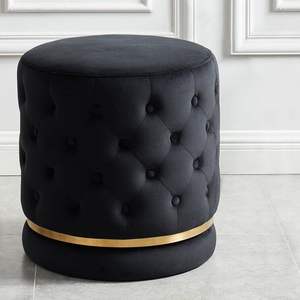 Pouf Ottoman Noir Tendance en Métal pour Sièges, Idéal pour la Maison, les Hôtels et les Villas – Meuble Décoratif - Product Image 4