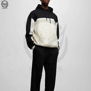 Sweat à capuche en coton uni gris bloc de couleur sweat à capuche manches longues unisexe 100% coton polaire x-long manches longues autres sweats - Product Image 6