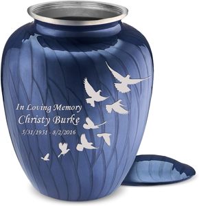 Urnas para cenizas humanas Urnas de cremación para cenizas de adultos Urna de cremación para hombres y mujeres para el hogar Grabado único personalizado - Product Image 1