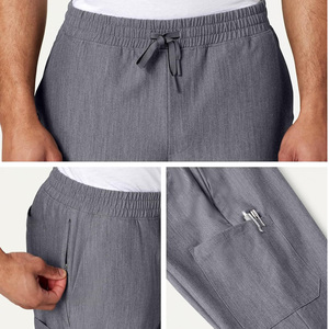 Pantalones de fregado de diseño personalizado para trabajadores de la salud cintura elástica tela cómoda uniforme profesional - Product Image 3