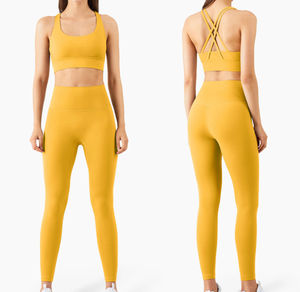Ensemble de vêtements de yoga unisexe bio personnalisé, 100% coton, écologique, grande taille, vêtements de sport de fitness, qualité bon marché - Product Image 2