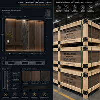 Panel Dinding Kustom Berbagai Warna 4mm Berpenampilan Kayu untuk Pasokan Konstruksi Hunian Skala Besar